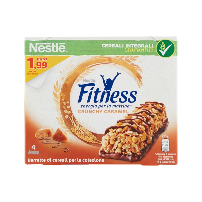 Fitness Barrette Crunchy Caramel 4x23,5gr