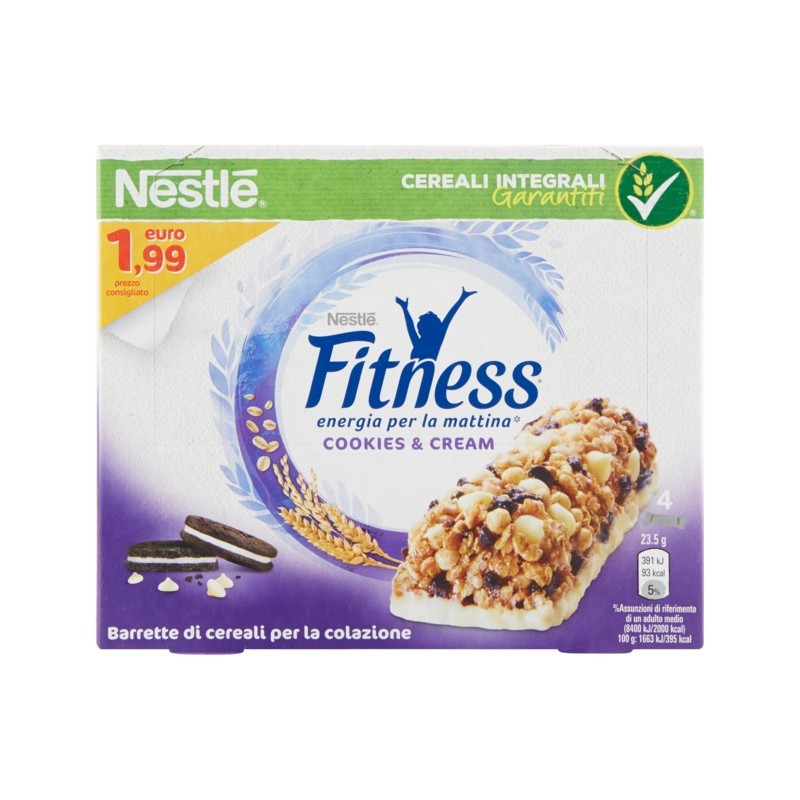 Fitness Barrette Cookies E Cream 4x23,5gr