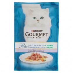 Gourmet Cat Perle Filettini Con Vitello E Verdure 85gr