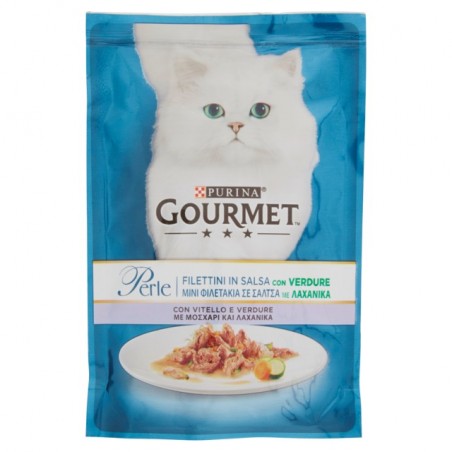 7613030433378 Gourmet Cat Perle Filettini Con Vitello E Verdure 85gr