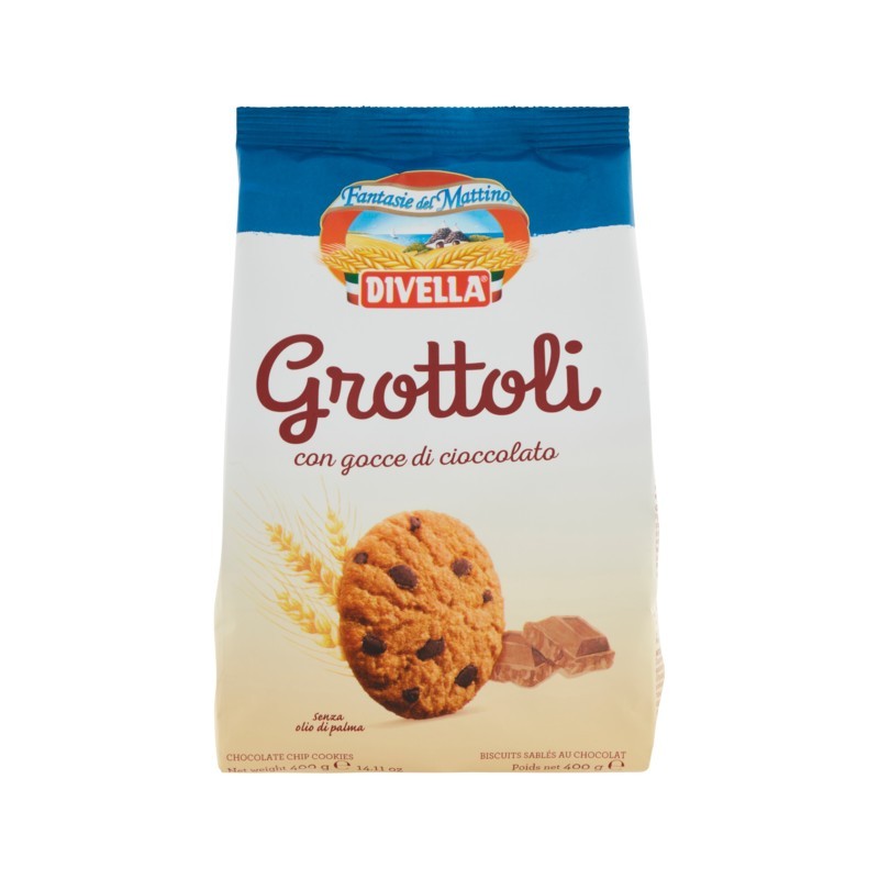 Divella Grottoli Con Gocce Di Cioccolato 400gr