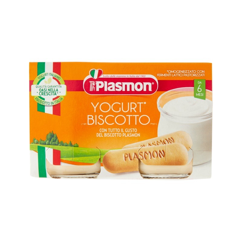 Plasmon Omogeneiz Yogurt E Biscotto New 2x120gr