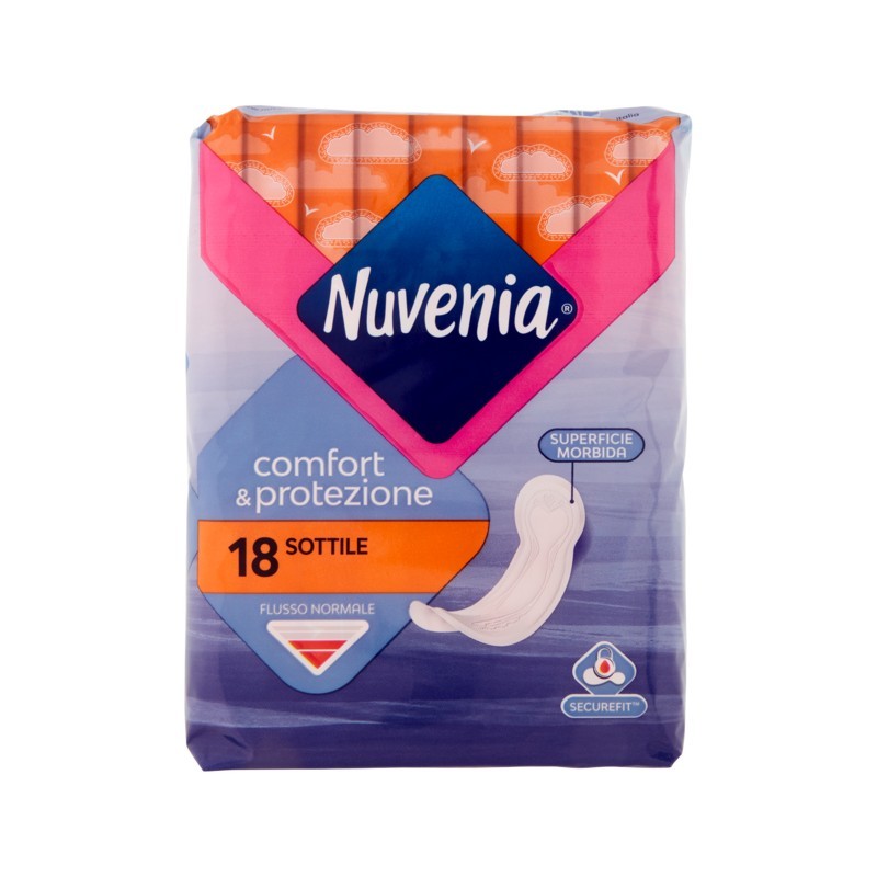 Nuvenia Sottile Comfort E Protezione Flusso Normale - Anatomico New 18pz