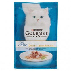 7613033580130 Gourmet Cat Perle Duetti Con Pesce Dell'oceano E Tonno 85gr