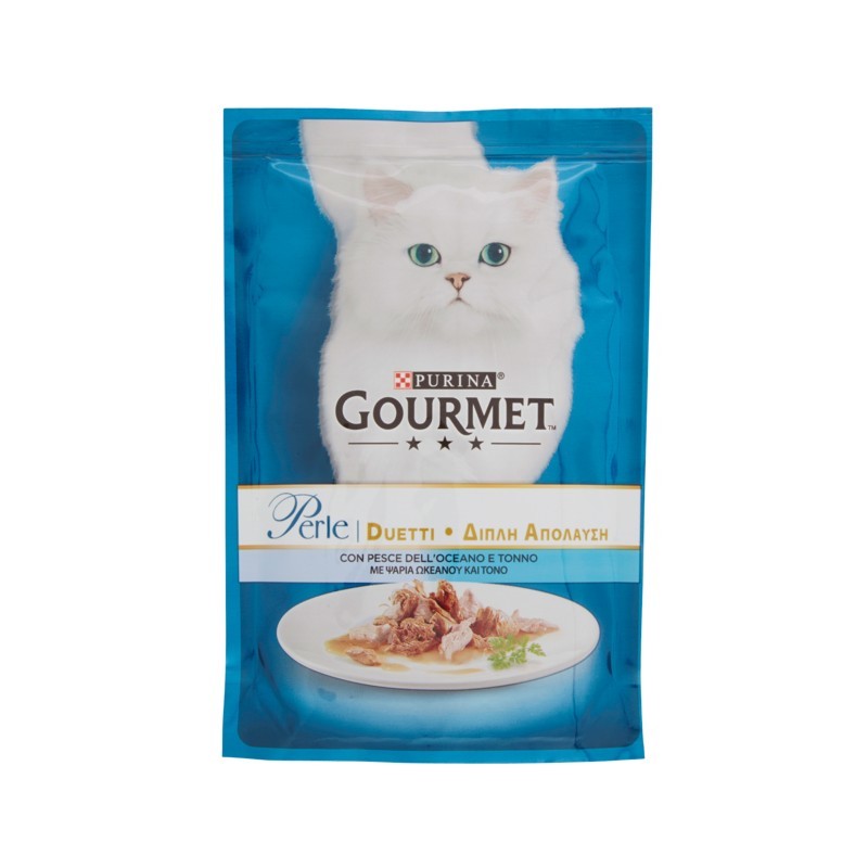 Gourmet Cat Perle Duetti Con Pesce Dell'oceano E Tonno 85gr