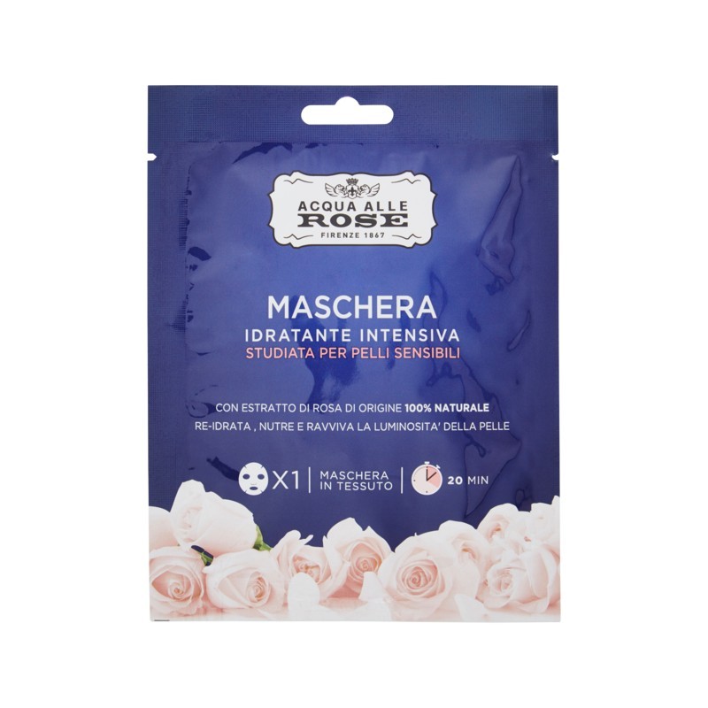 8002410034479 Acqua Alle Rose Maschera Tessuto Idratante Intensiva 1pz