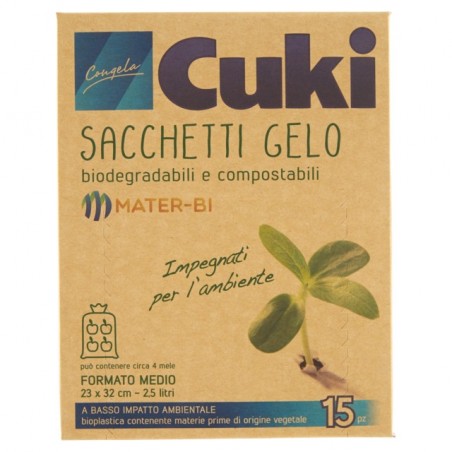 8003980030816 Cuki Bio Sacchetti Medi 15pz