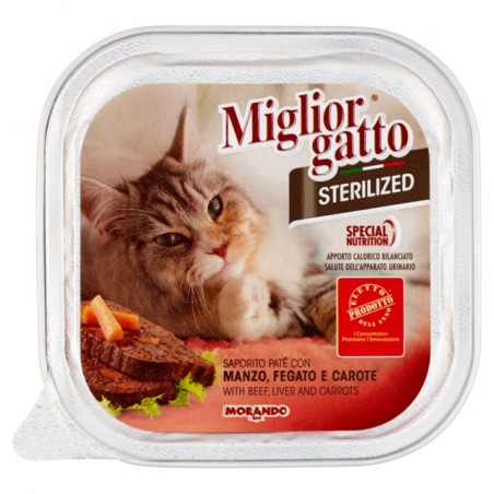 8007520014533 Miglior Gatto Sterilized Pate' Manzo, Fegato E Carote 100gr