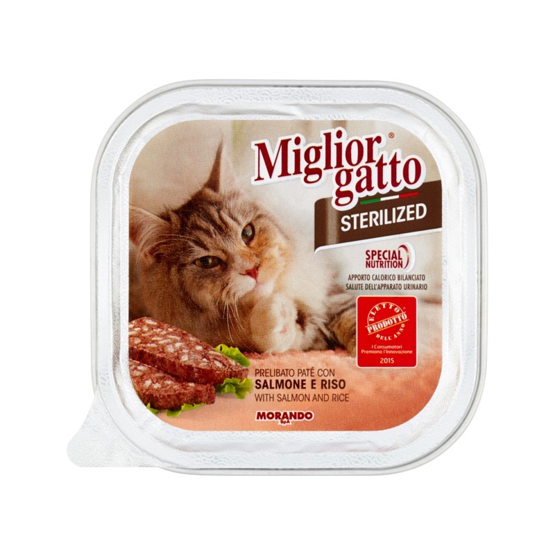 Miglior Gatto Sterilized Pate' Salmone E Riso 100gr