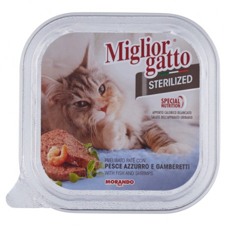 8007520014557 MIGLIOR GATTO STERILIZED PATE' PESCE &GAMBERETTI 100GR