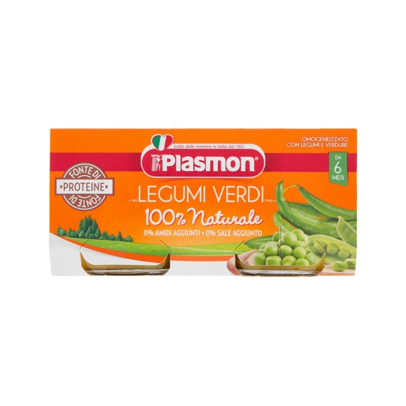 8001040199657 Plasmon Omogeneizzati Legumi Verdi 2x80gr