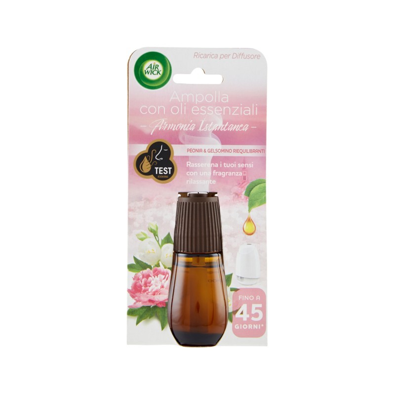 8002910054618 Air Wick Ampolla Con Oli Essenziali Poenia E Gelsomino Riequilibranti 45 Giorni 20ml