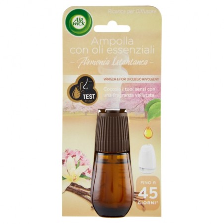 8002910054595 Air Wick Ampolla Con Oli Essenziali Vaniglia E Fiori Di Ciliegio Avvolgenti 45gg 20ml