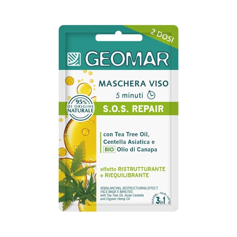 Geomar Maschera Viso S.O.S. Repair 2x7,5ml