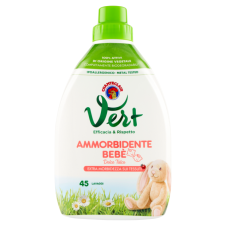 8015194524111 Chanteclair Vert Ammorbidente Bebe' Dolce Talco 45 Misurini 900ml