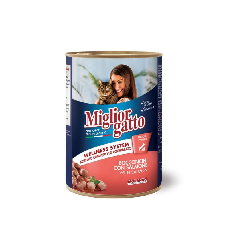 Miglior Gatto Bocconcini Con Salmone 405gr