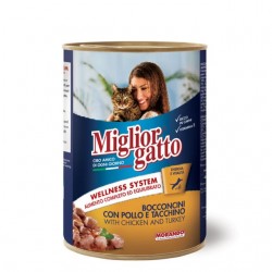 MIGLIOR GATTO BOCCONCINI CON POLLO & TACCHINO 405GR