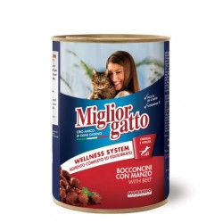 Miglior Gatto Bocconcini Con Manzo 405gr