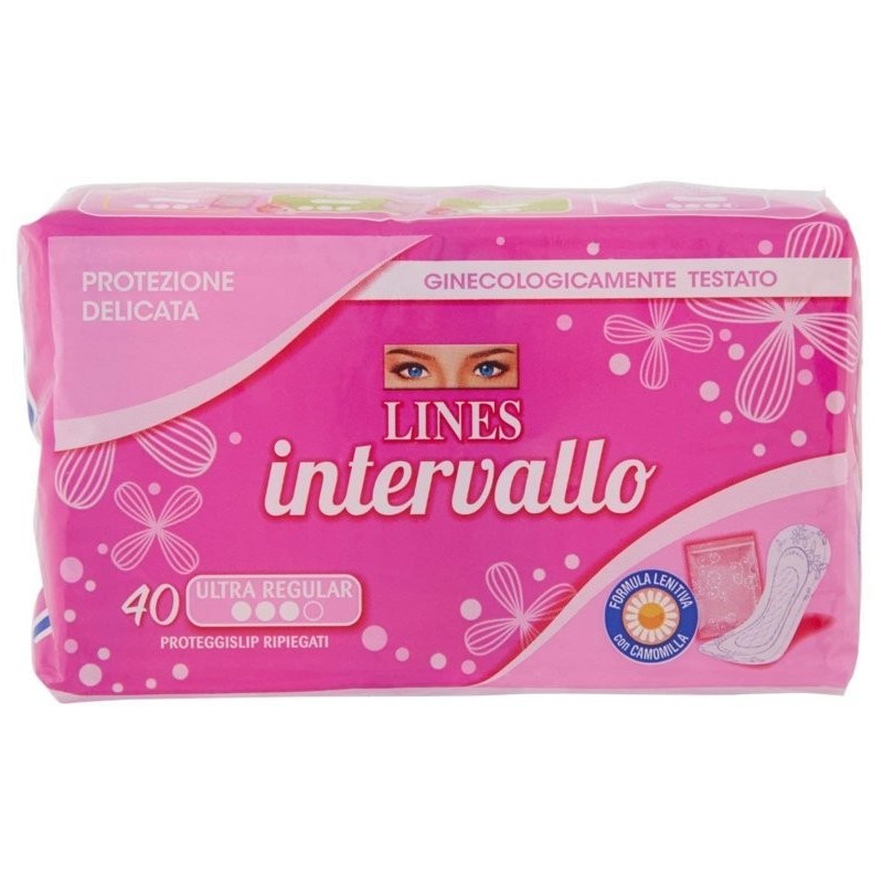 8001480080676 Lines Intervallo Proteggi-Slip Ripiegato New 40pz