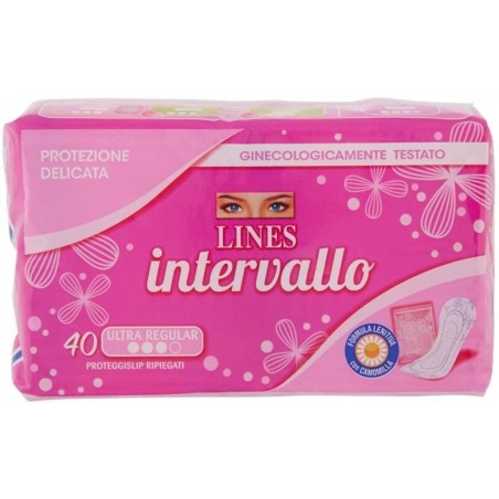 8001480080676 Lines Intervallo Proteggi-Slip Ripiegato New 40pz