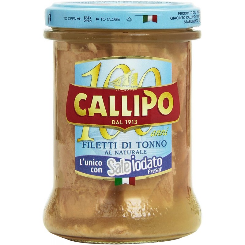 Callipo Filetti Tonno Al Naturale Con Sale Iodato 170gr