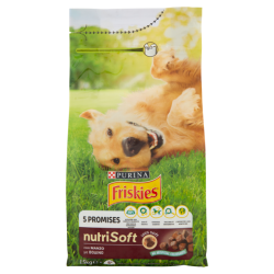 Friskies Dog Crocchette Nutrisoft Manzo New 1500gr