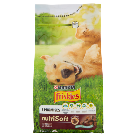 7613287220110 Friskies Dog Crocchette Nutrisoft Manzo New 1500gr