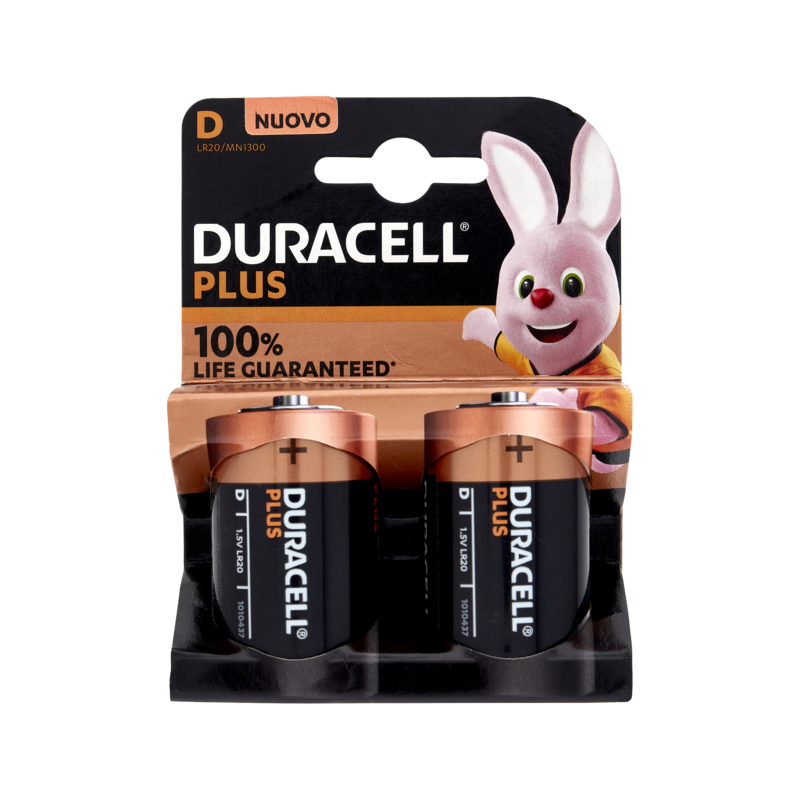 Duracell Plus 100% D Torcia New 2pz