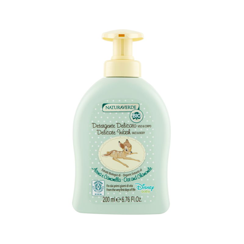 Naturaverde Bio Detergente Delicato Viso E Corpo Con Dispenser 200ml