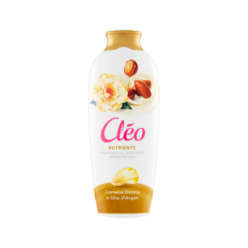 8001280012709 CLEO BAGNO DOCCIA NUTRIENTE - CAMELIA DORATA & OLIO DI ARGAN 750ML