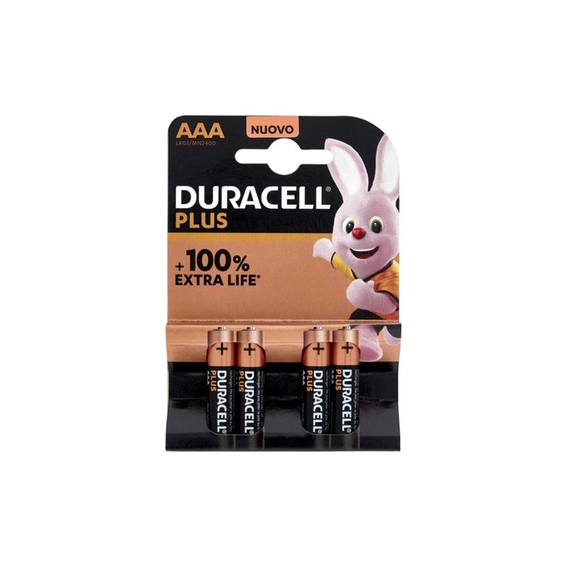 5000394141117 Duracell Plus 100% Aaa Ministilo 4pz