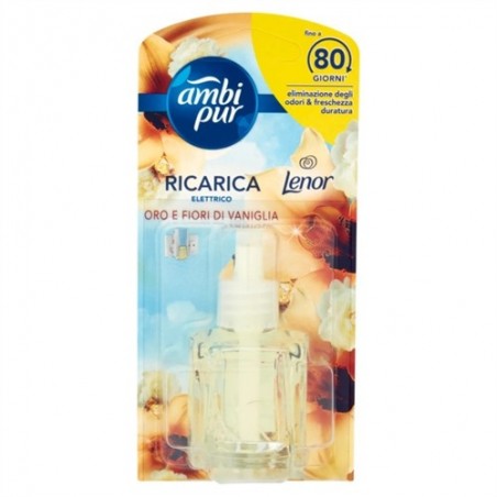 8006540269428 Ambipur Elettrico Ricarica Lenor Oro E Fiori Di Vaniglia New 20ml