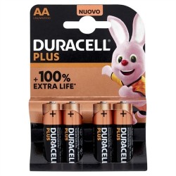 Duracell Plus 100% Aa Stilo 4pz