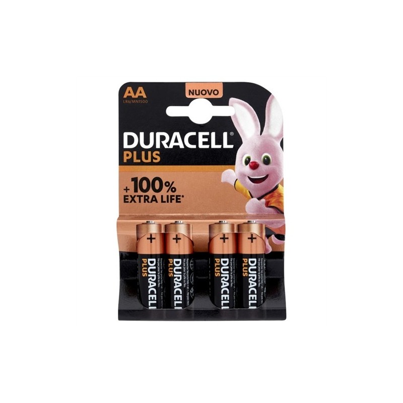 Duracell Plus 100% Aa Stilo 4pz