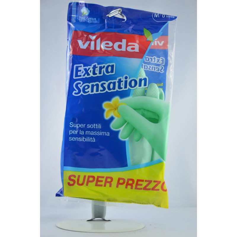 Vileda Guanti Extra Sensation Misura Media 1pz