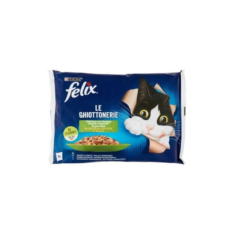 Felix Le Ghiottonerie Selezioni Con Carne E Verdure 4x85gr