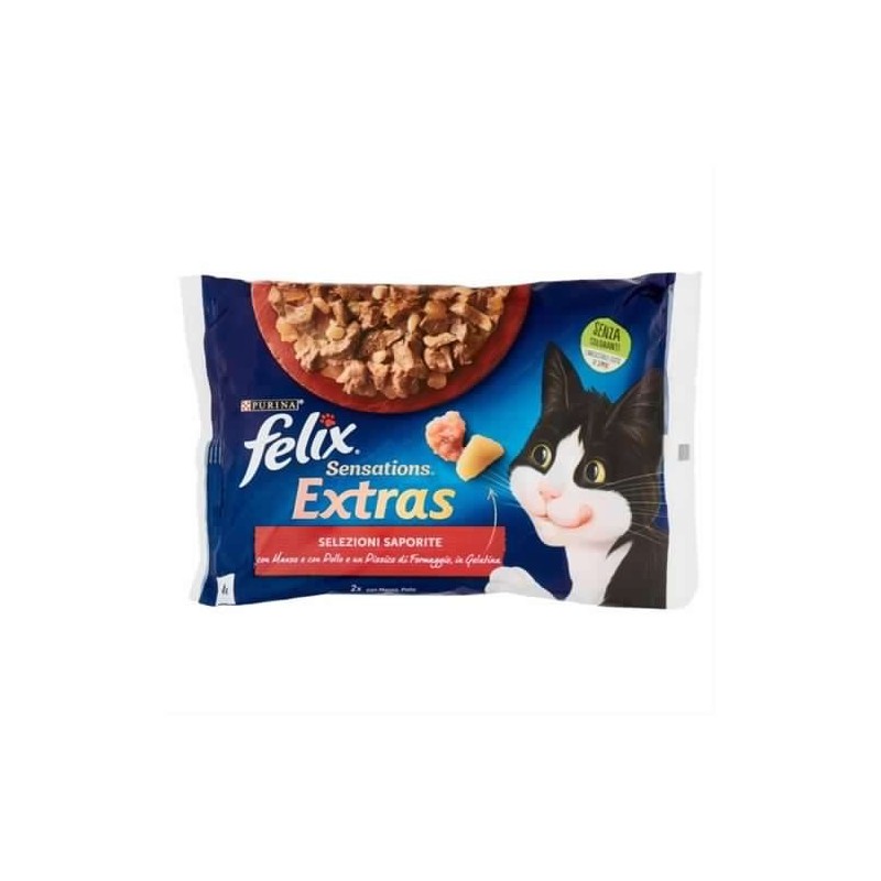 7613287487377 Felix Sensations Extras Selezioni Saporite 4x85gr