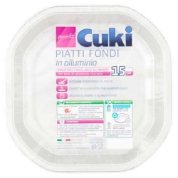 Cuki Piatti Fondi Alluminio 15pz