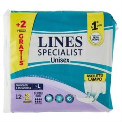 8001480504172 Lines Specialist Mutandina Large New 12pz