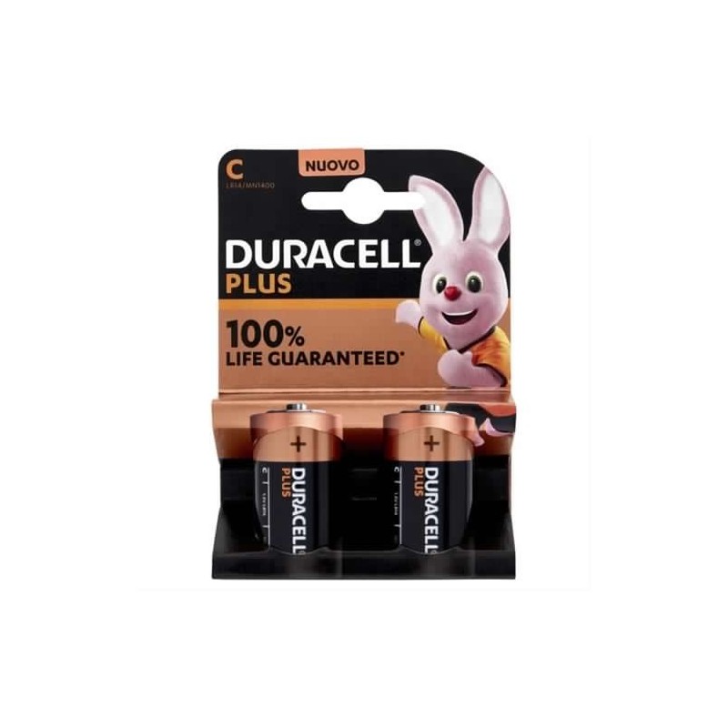 Duracell Plus 100% C Mezza Torcia 2pz