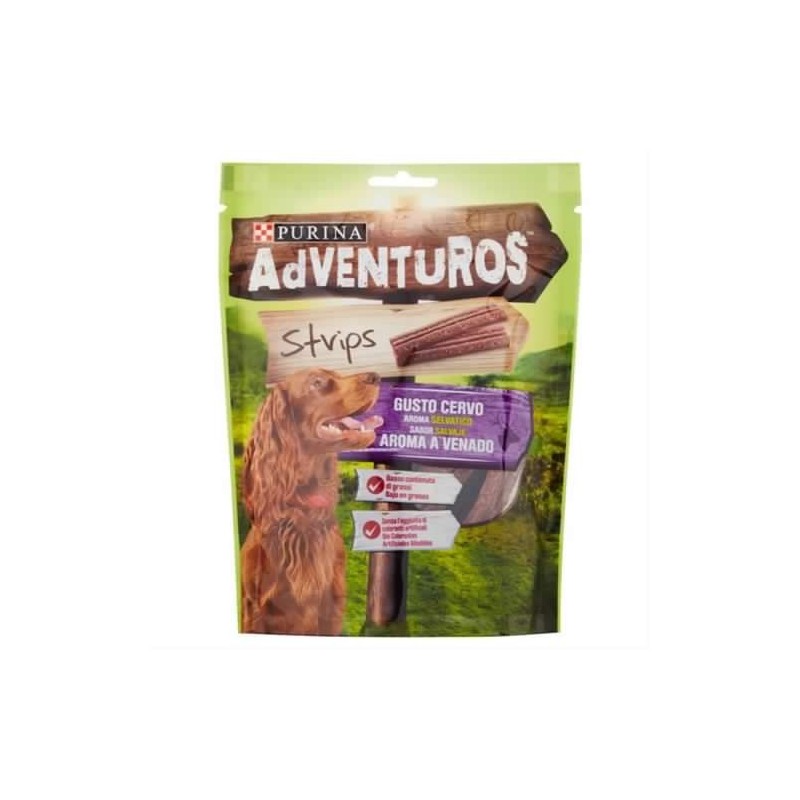 Purina Adventuros Strips Gusto Cervo 90gr