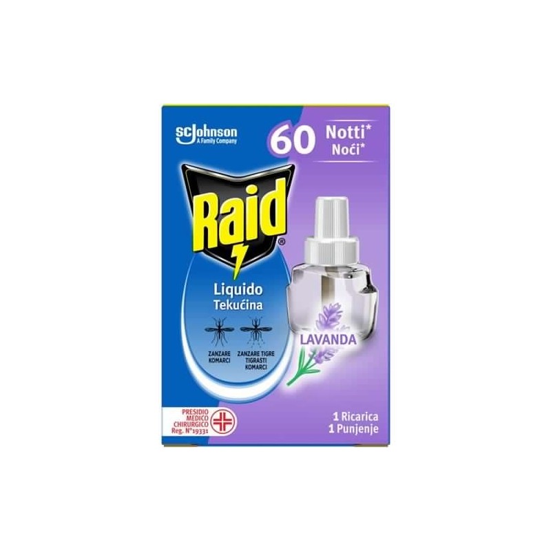 Raid Ricarica Liquidolavanda 60 Notti 36ml