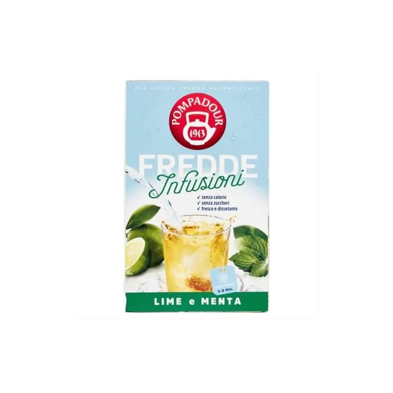 Pompadour Fredde Infusioni Lime E Menta 18 Filtri