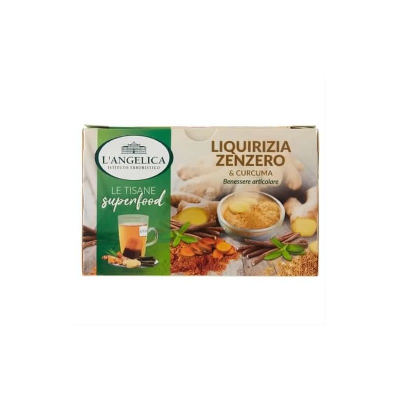 8017331064009 L'angelica Tisana Liquirizia, Zenzero E Curcuma 20 Filtri