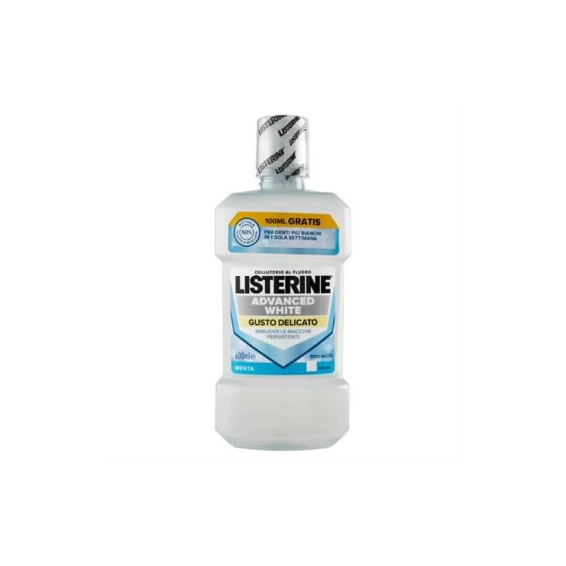 Listerine Colluttorio White Advanced Gusto Delicato 600ml