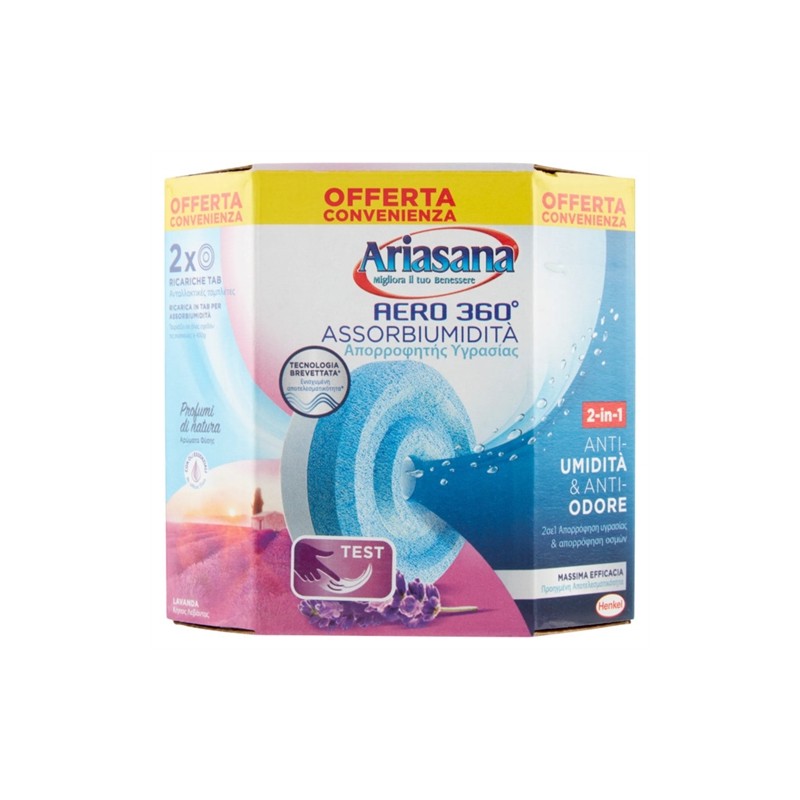 Ariasana Aero Tabs Lavanda 2x450gr