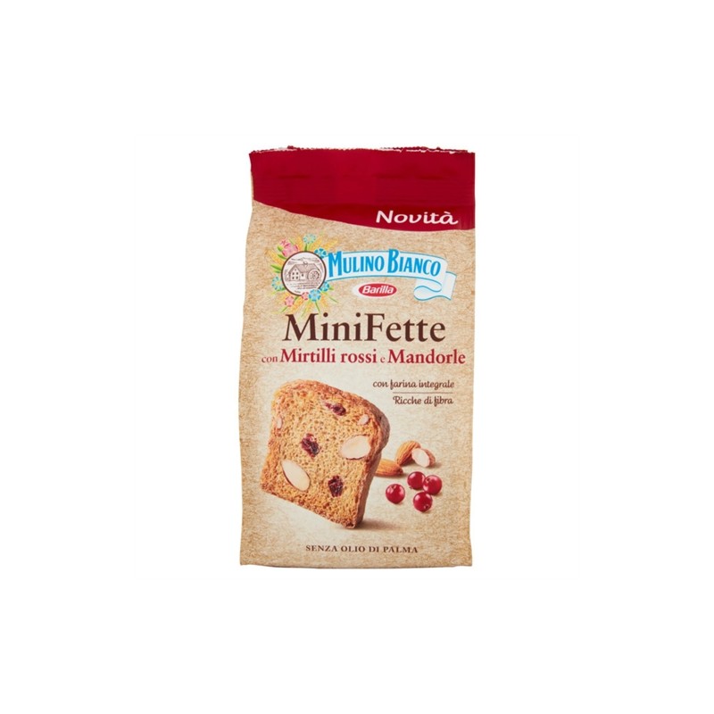 Mulino Bianco Mini Fette Con Mirtilli Rossi E Mandrole 90gr