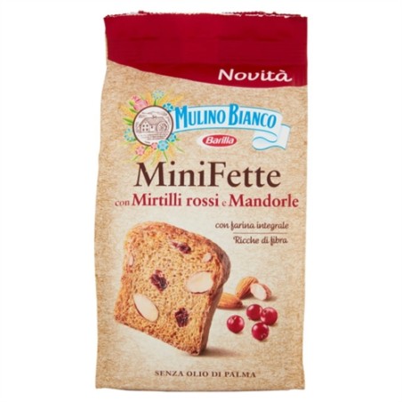 8076809581325 Mulino Bianco Mini Fette Con Mirtilli Rossi E Mandrole 90gr