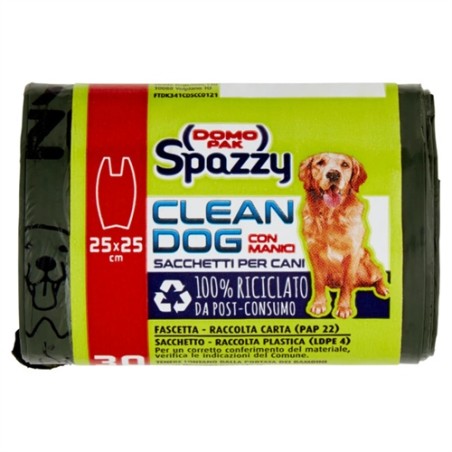 8001410079275 Domopak Clean Dog Sacchetti 25x25cm New 30pz