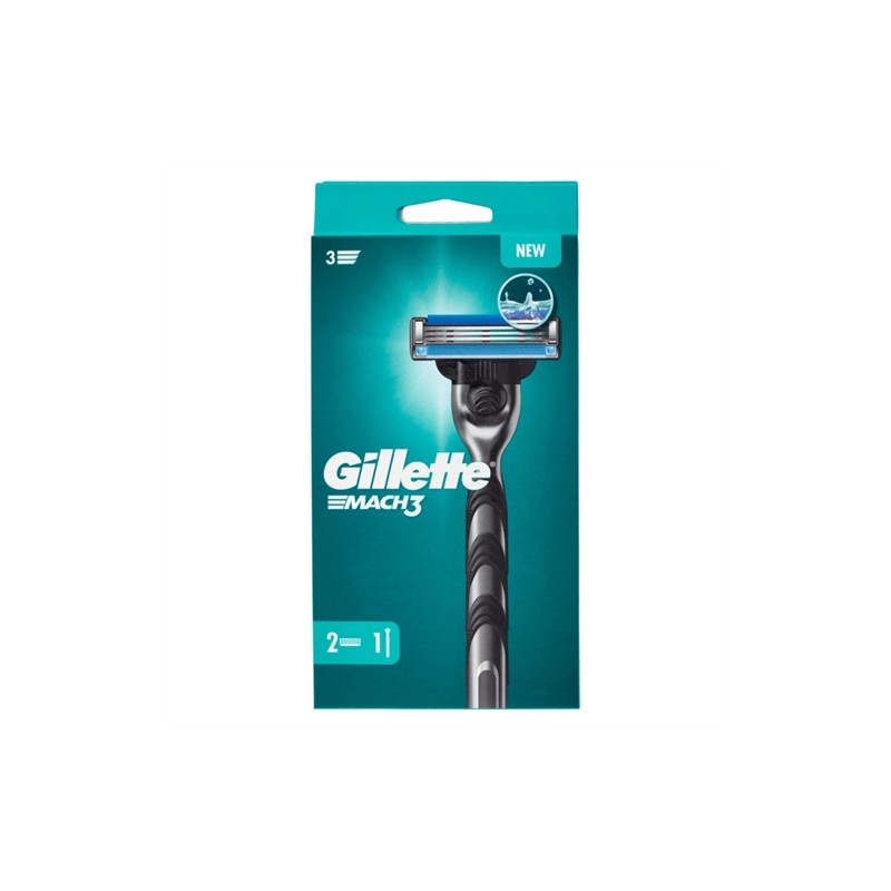 Gillette Mach3 Rasoio + 2 Ricambi 1pz